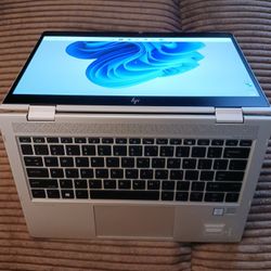 Touchscreen HP EliteBook X360 Laptop/Tablet Intel Core i7-8665u 16 GB RAM 256 GB SSD Webcam 1080P LCD USB C Thunderbolt Port Windows 11 Professional 