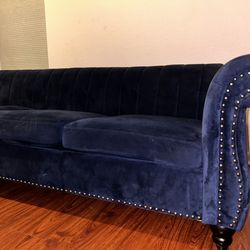 Brilliant blue sofa