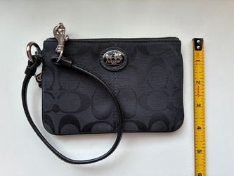 Black Coach wristlet, purse, mini bag