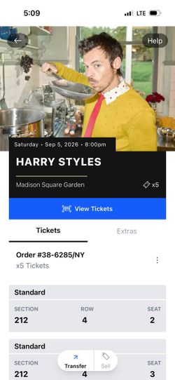 HARRY STYLES CONCERT 2026 MADISON SQUARE GARDEN, NY