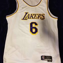 Lakers White LBJ Jersey