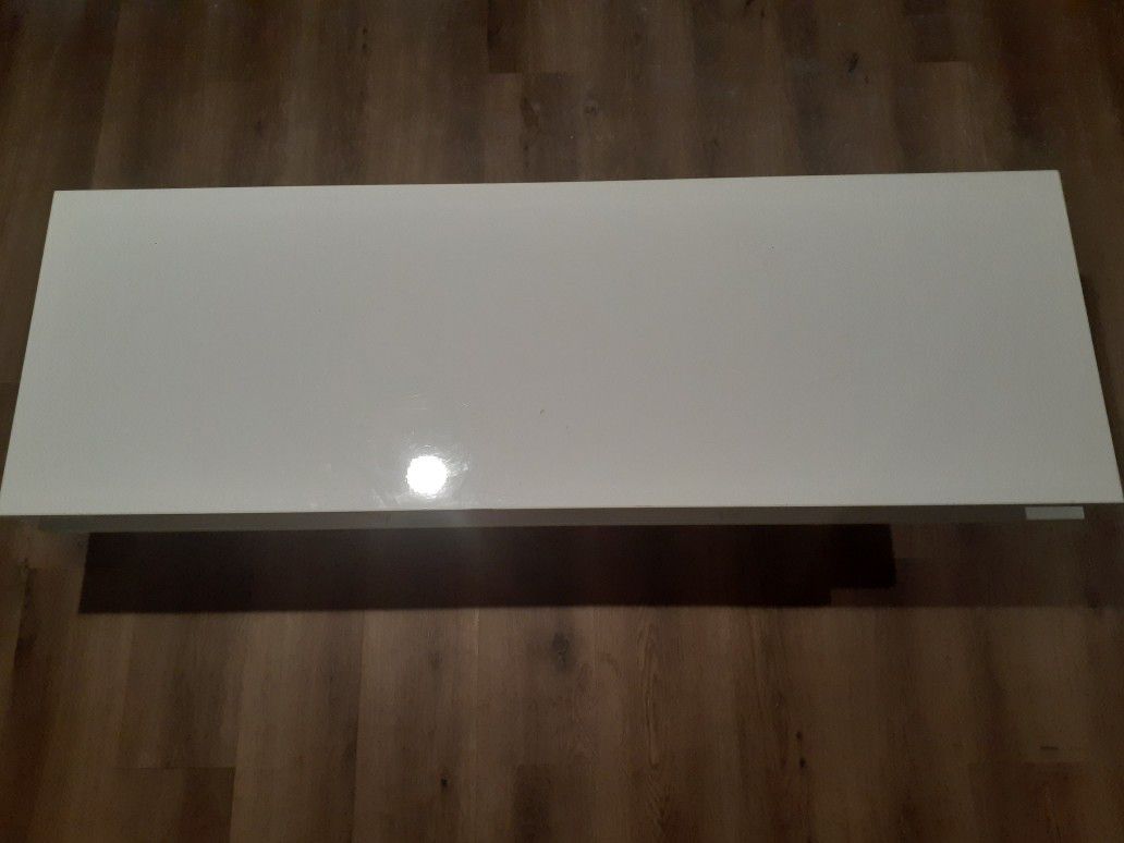IKEA High Gloss White Coffee Table Or TV Stand, High Gloss White

