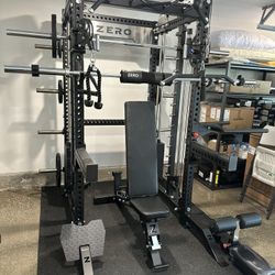 Smith Machine 400 | Adjustable Bench | 245lb Cast Iron Olympic Weights | 7ft Olympic Bar | Fitness | Gym Equipment | FREE DELIVERY/INSTALLATION 🚚 🛠️