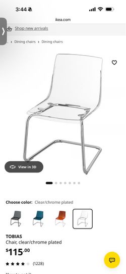 IKEA TOBIAS Chair Clear/Chrome Plated