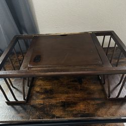 Adjustable Wood Bed Tray Laptop Stand