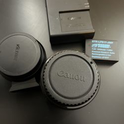 Canon Accessories (Canon EF-R Adapter, Viltrox EF-M2 Adapter, Canon wall Charger With Canon battery & Wasabi battery