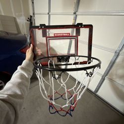Door hanging basketball hoop