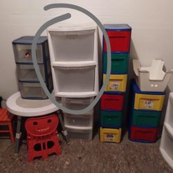 Kids Drawer With Free Table And Two Chairs