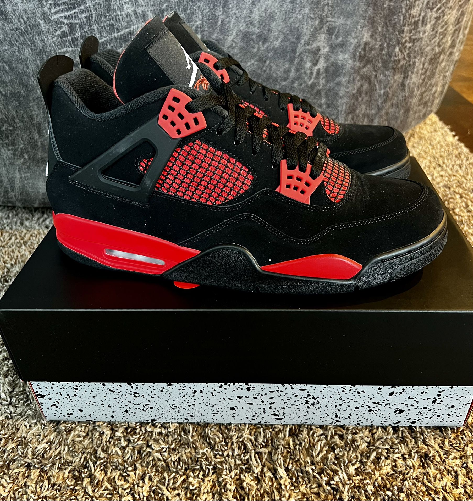 Jordan 4 Red Thunder Crimson Size 13