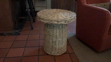 Boho woven side table