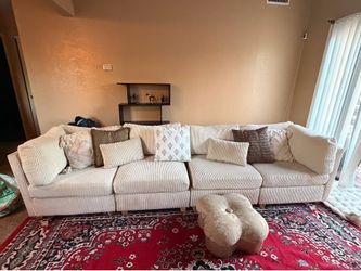 White modular sofa