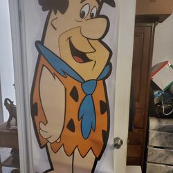 Classic Vintage Fred Flintstone Or Barney Rubble Door Size Poster 