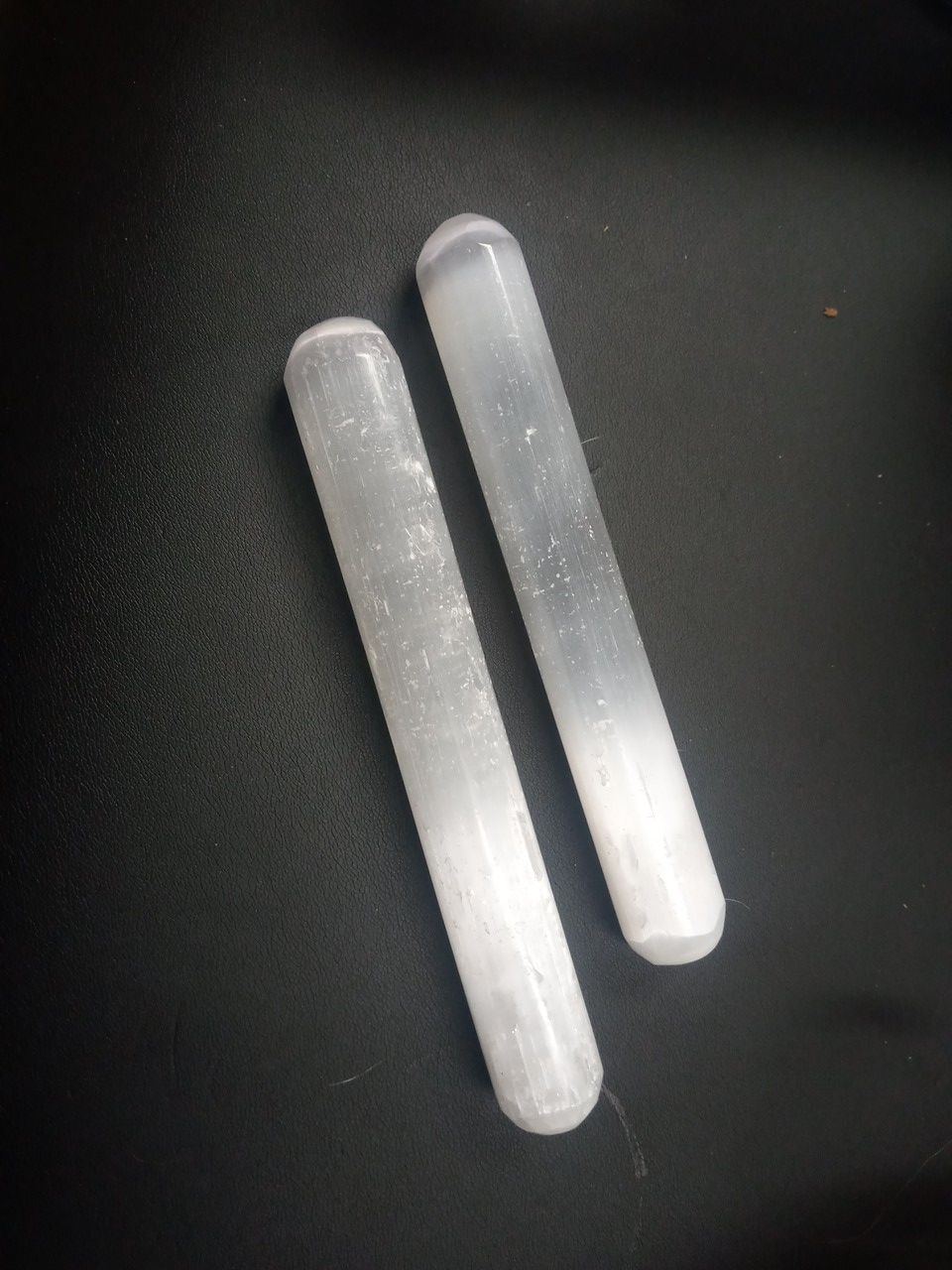 2 selenite healing wands 10 each