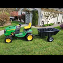 Riding Mower With Wheelbarrow 