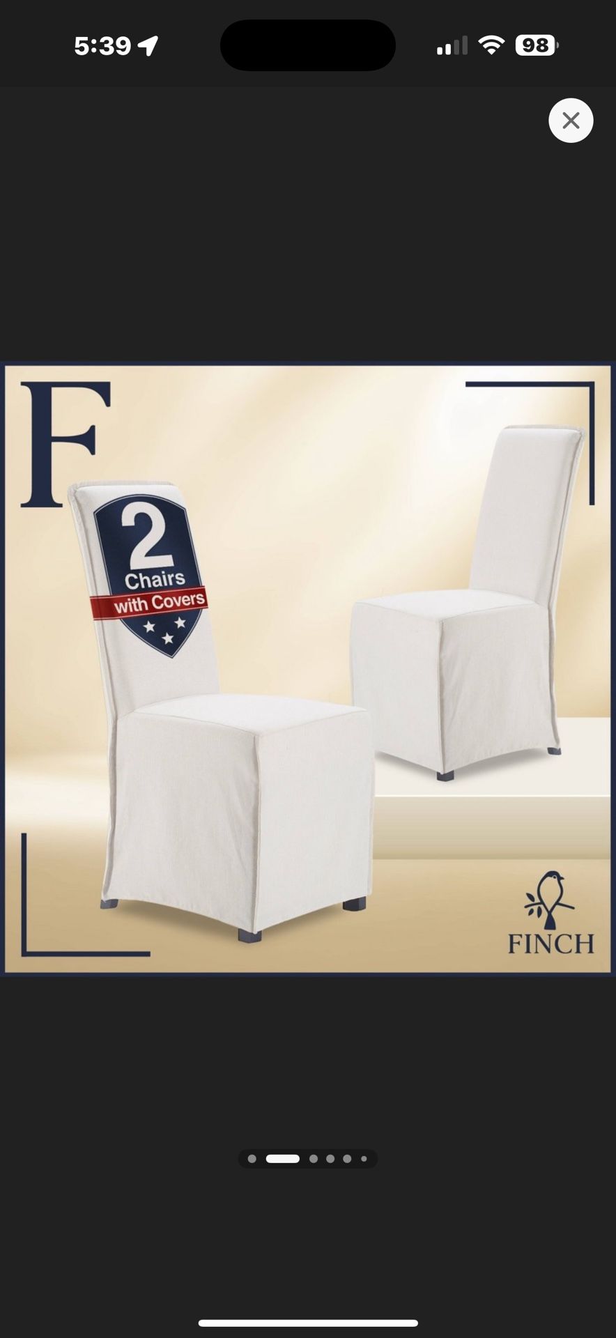 Serta Dining Chairs Set Of 2 New