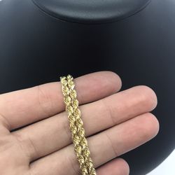 Solid Gold Rope Chain 10K New
