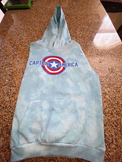 Captain America Sleeveless Hoodie Tie-Dye
