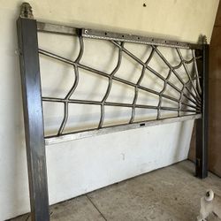   HOMEMADE WROUGHT IRON  HEADBOARD BED FRAME 