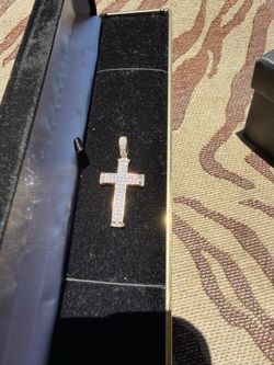 14k diamond cross