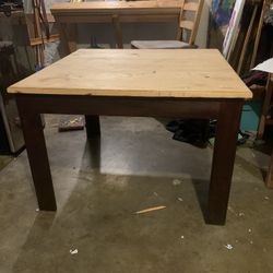 Custom Table For Sell Cherry Base With Clear Coat Top 
