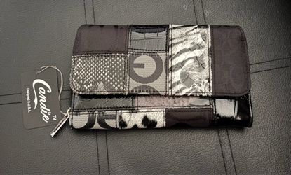 Black Multi Patchwork Style Wallet