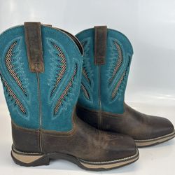 Ariat Anthem VentTEK Square Toe Boots 10031665 Sz 8B Choc/Turq – Excellent