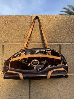 Vintage Coach Peyton Embossed Patent Leather Satchel