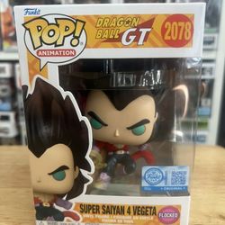 EXCLUSIVE FLOCKED (FUZZY) Super Saiyan 4 Vegeta Dragon Ball GT Funko Pop #2078