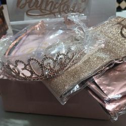 Rose Gold 30th Birthday Party Tiara Sesh Set