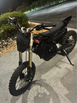 Black Electric Dirt Bike Motorcycle