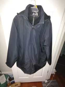 BLACK WEATHERPROOF PARKA 3-in-1 Zip-Up Jacket with Hood