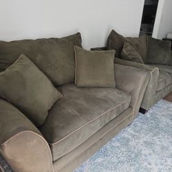 A set of armchairs, a set of sofas