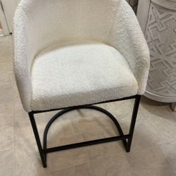 Set Of two White Bar Stools