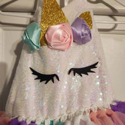 Unicorn Dress Size 6T
