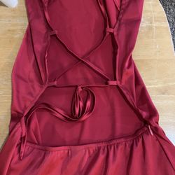 Solid Criss Cross Backless Dress