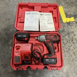Milwaukee M18 1/2” Impact wrench 2662-20/22With Two Batteries