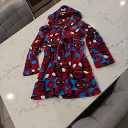 MARVEL SPIDERMAN KIDS ROBE SZ 5-7 SEE DESCRIPTION 