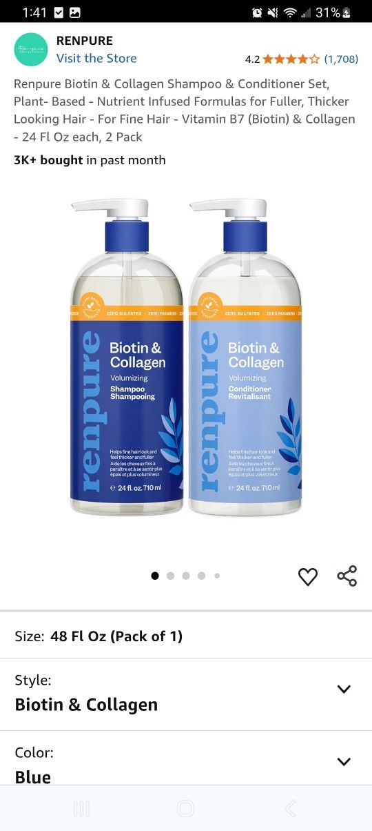 RENPURE BIOTIN & COLLAGEN VOLUMIZING SET