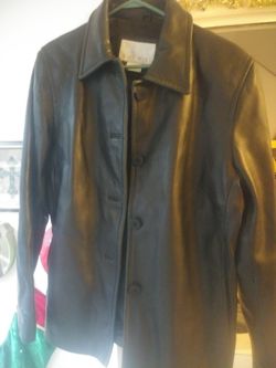 Ladies Nine West leather Jacket size Large