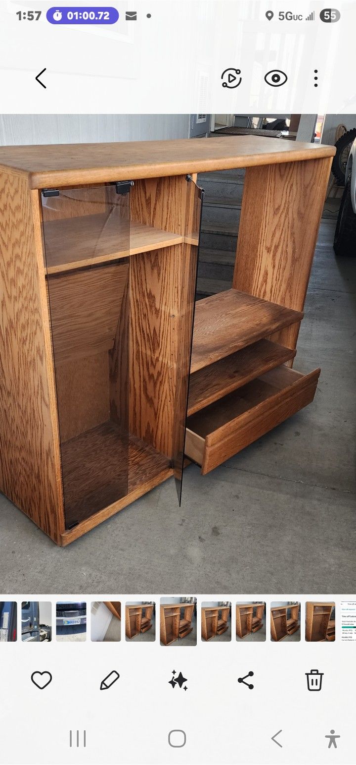 Wood TV Stand / Storage Cabinet