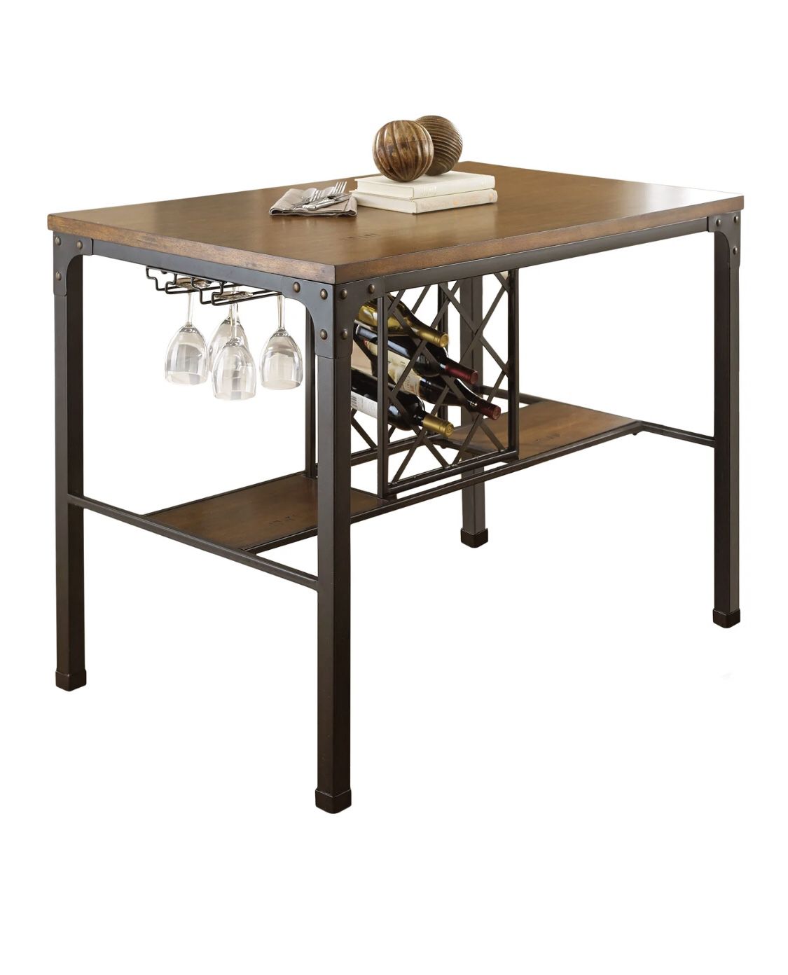 Wayfair Trent Austin Design Woodside Counter Height Dining Table Wine Rack