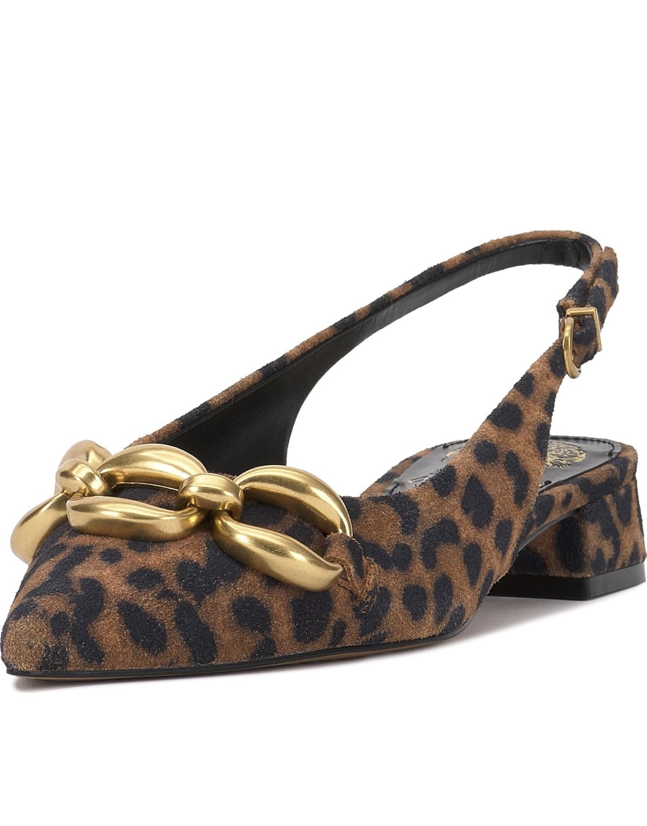 Vince Camuto Women's Valiey Mule Color: Leopard Suede Size: 7 Origin Imported Sole material Rubber Outer material Suede Closure type Buckle About th