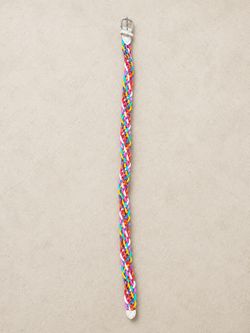 Multicolor Braided Chain belt with Slide Closure, No Stone