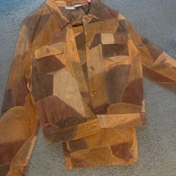 🔥 Newport News Genuine Leather 2-Piece Outfit – Like New