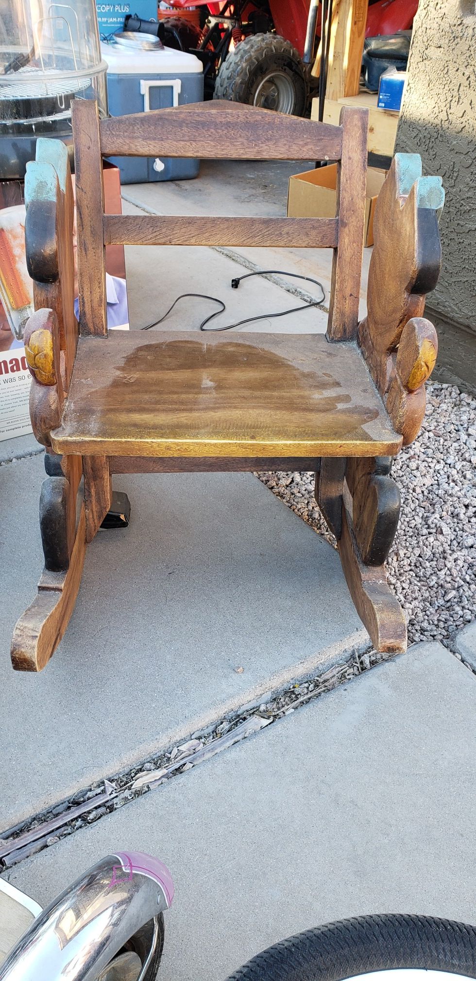 Antique child rocking chair.