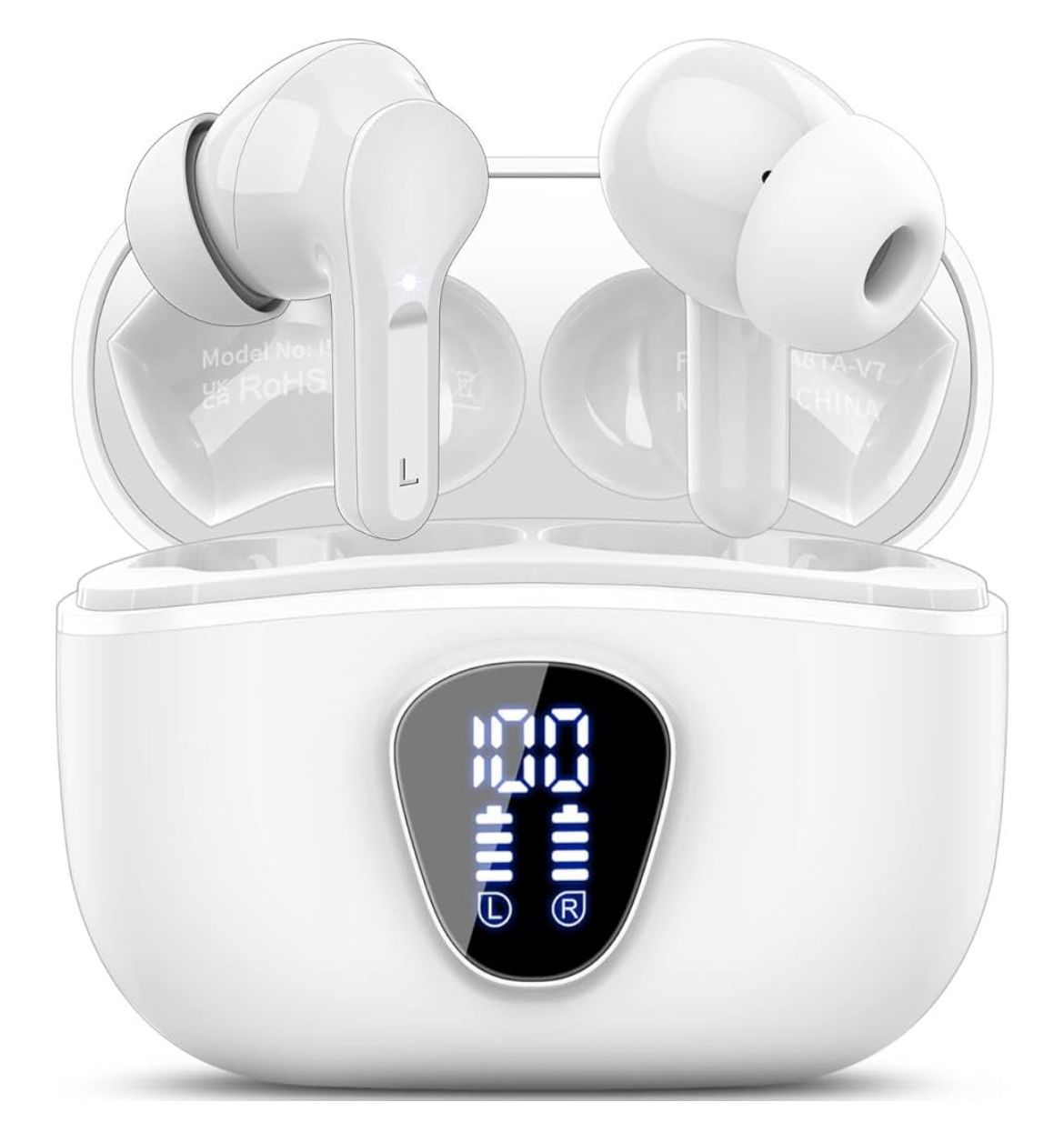 Brand: BESNOOW Wireless Earbuds, Bluetooth 5.4 Headphones HiFi Stereo, Bluetooth Earbuds with ENC Noise Cancelling Mic, IP7 Waterproof in Ear Earphone