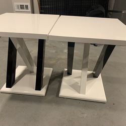 White And Black Side Tables