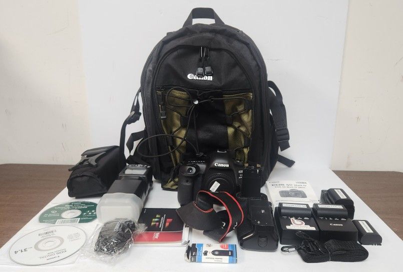 Canon EOS 5D Mark IV Digital SLR Camera Bundle (Body Only) + Professional Accessories & Backpack