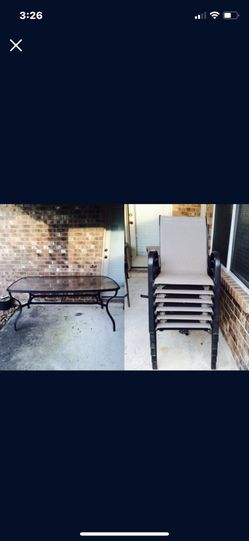 Outdoor Patio Set with 6 Chairs