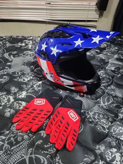 Helmet and gloves